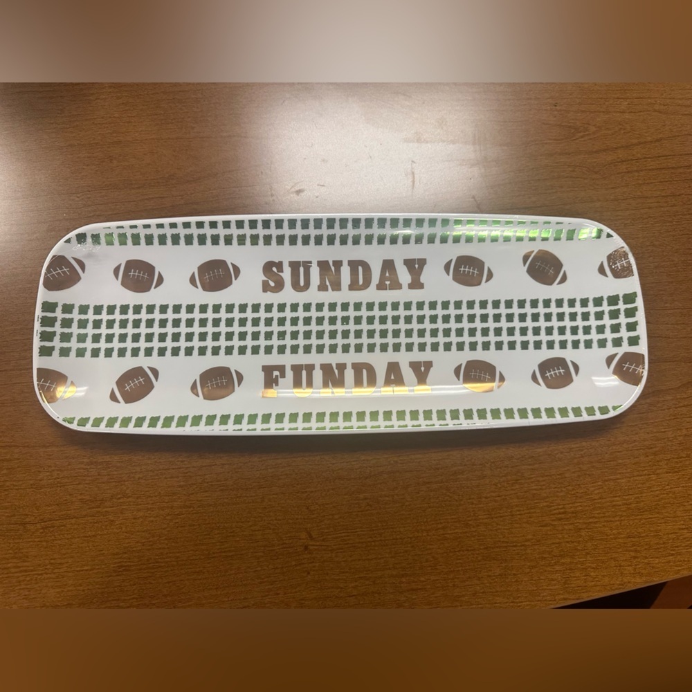 Game day set of 3 disposable Sunday funday platters
